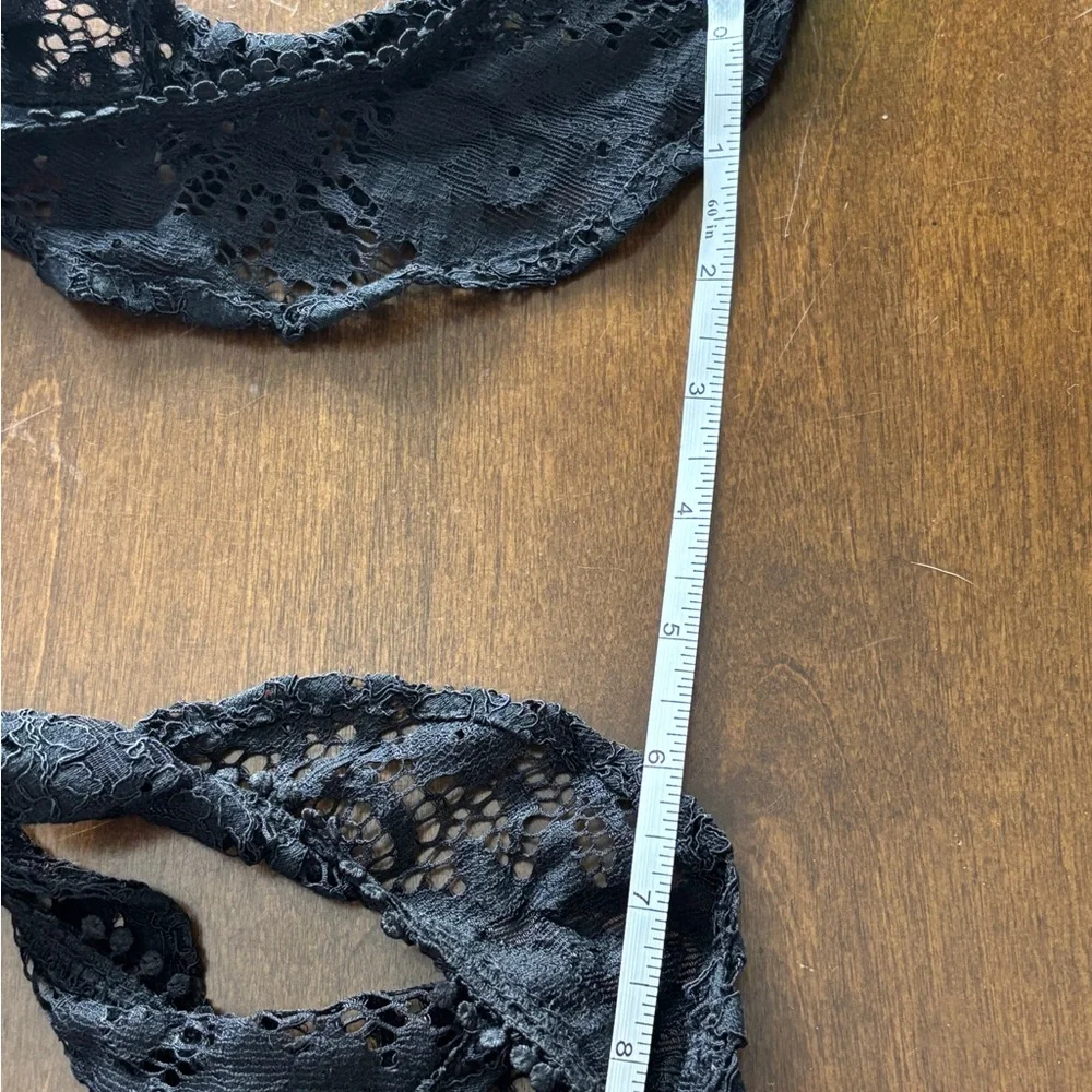 Anthropologie Sunday in Brooklyn Colline Lace Tank Top Black XS Ruffle Peplum - Picture 8 of 10